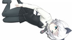 White anime girls pantyhose animal ears strike witches sanya v 