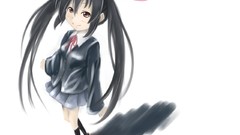White anime girls school uniforms k - on nakano azusa