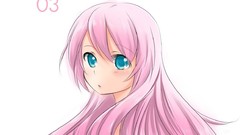 White anime girls vocaloid megurine luka