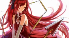 White Anime red eyes mahou shoujo madoka magica sakura kyouko 