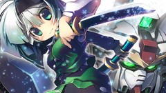 White Anime short hair konpaku youmu touhou video games upscaled