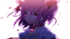 White Anime tears pink hair pink eyes mahou shoujo madoka 