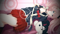 White Anime tie anime girls crow danganronpa enoshima junko 