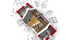 White architecture houses renders