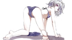 White ass Anime yin barefoot anime girls darker than black gray 