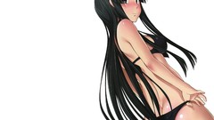 White ass blush long hair anime girls akiyama mio k - on black 