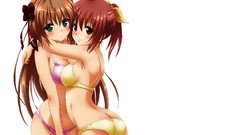 White ass brown long hair anime girls green eyes mayoi neko 