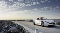 White Aston Martin luxury sports cars aston martin v8 vantage 
