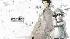 White background anime girls blue eyes brunettes short hair 