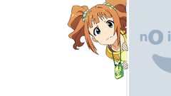 White background anime girls blue eyes idolmaster takatsuki 