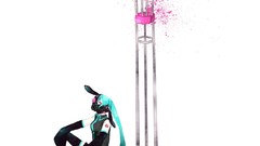 White background anime girls hatsune miku vocaloid Simple 