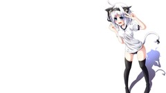 White background anime girls konpaku youmu touhou video games 
