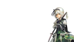 White background anime girls konpaku youmu touhou video games 