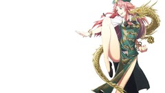 White background anime girls touhou hong meiling video games 