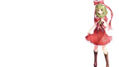 White background anime girls touhou kagiyama hina video games 