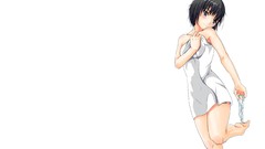 White background anime girls towels nanasaki ai Simple 