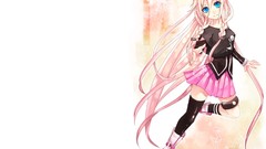 White background anime girls vocaloid ia Simple Background