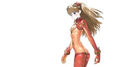 White background asuka langley soryu neon genesis evangelion 