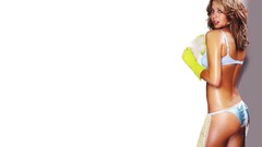 White background blondes boobs Gemma Atkinson