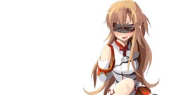 White background blush long hair anime girls sword art online 