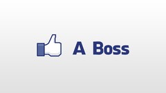 White background Boss facebook thumbs up minimalistic like a 