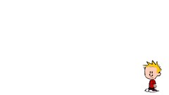 White background calvin and hobbes