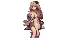 White background Characters red eyes anime girls Simple 