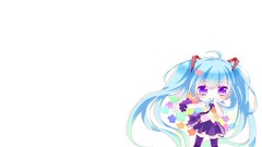 White background Chibi anime girls hatsune miku vocaloid Simple 