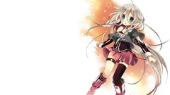 White background Chibi anime girls vocaloid ia Simple Background