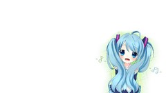 White background Chibi long hair blue eyes hatsune miku 