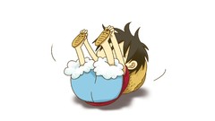 White background Chibi monkey d luffy Simple Background One 