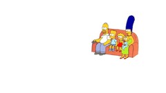 White background couch Homer
