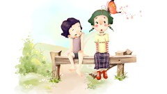 White background digital art