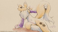 White background drawings deviantart digital art Digimon Renamon