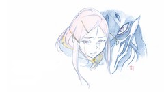 White background eureka seven artwork fantasy art Anemone 