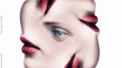 White background eye and