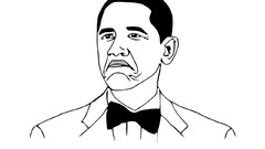 White background faces Barack Obama meme not bad