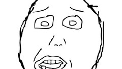 White background faces meme derp