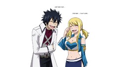 White background fairy tail Fullbuster Gray Heartfilia Lucy