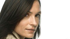 White background Famke Janssen
