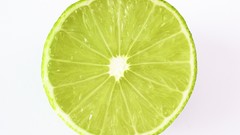 White background fruits limes