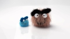 White background funny faces