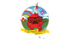 White background funny rainbows bombs vectors jared nickerson 