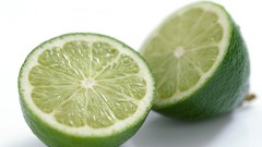 White background Green fruits