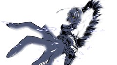 White background hair ornaments