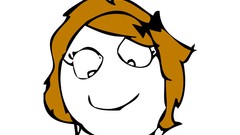 White background happy meme