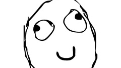 White background happy meme