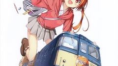 White background hats anime girls twintails Simple Background 