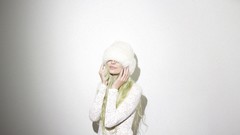 White background hats blondes redheads minimalistic Simple 