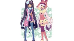 White background hats rings white hair Ribbons pants skirts 